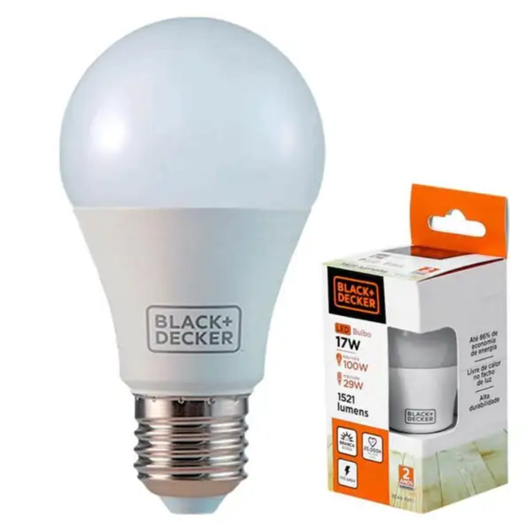 Lampada Led 17W BuLao A70 6500K Branca E27 BivoLa BDA6150002 Black
