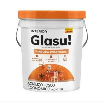 Tinta Acrílica Suvinil Glasu Pintura Essencial 15L - Branco Neve