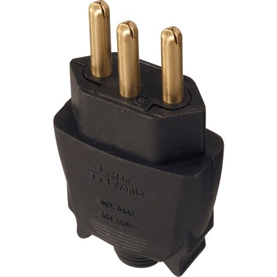 PINO MACHO MECTRONIC 10A 2P+T - PRETO