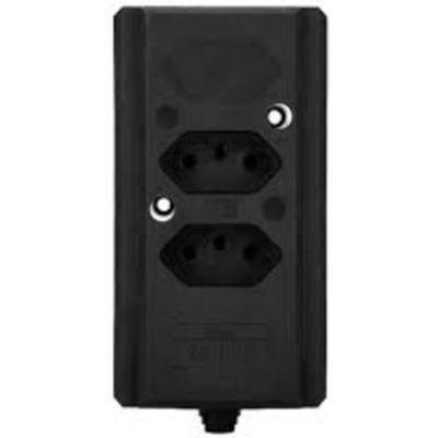 TOMADA BARRA NATICON DUPLA 10A 2P+T - PRETA