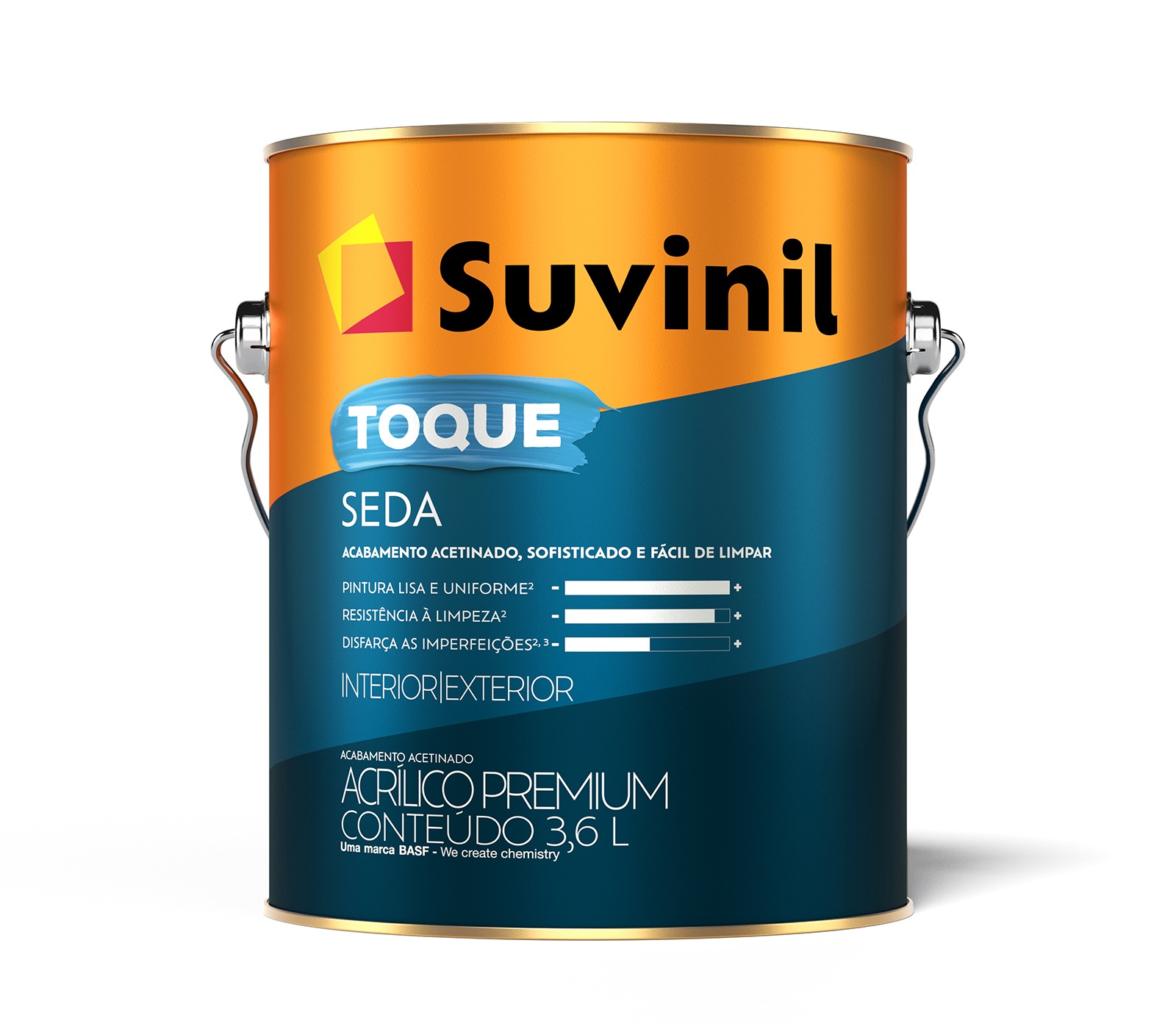 TINTA ACRILICO SUVINIL TOQUE SEDA CORES - 3,6L