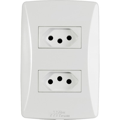 CJ MECTRONIC PETRA C/PL. 4X2 2 TOMADAS 20A - BRANCO