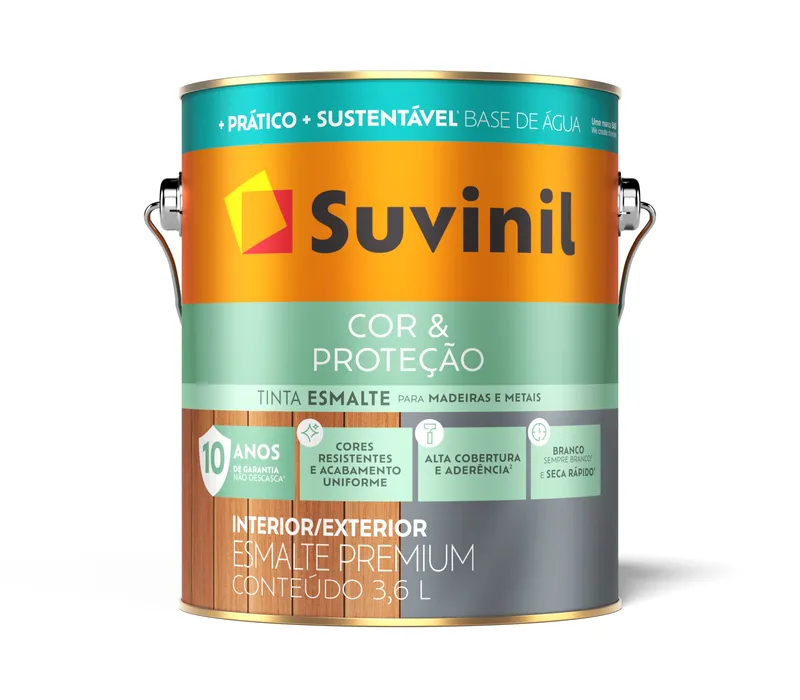 ESMALTE SUVINIL COR E PROTECAO FOSCO (B.AGUA) - 3,6L