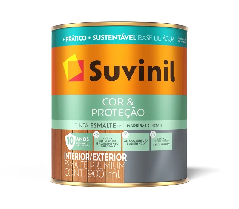 ESMALTE SUVINIL COR E PROTECAO FOSCO (B.AGUA) - 900ML