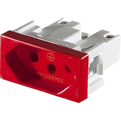 MODULO MECTRONIC PETRA 1TOMADA 20A - VERM.