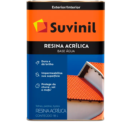 RESINA ACRILICA SUVINIL BASE AGUA (TELHA PEDRA TIJOLO) - 18L