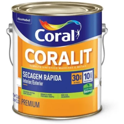 TINTA ESMALTE CORALIT ACETINADO BRANCO - 3,6L