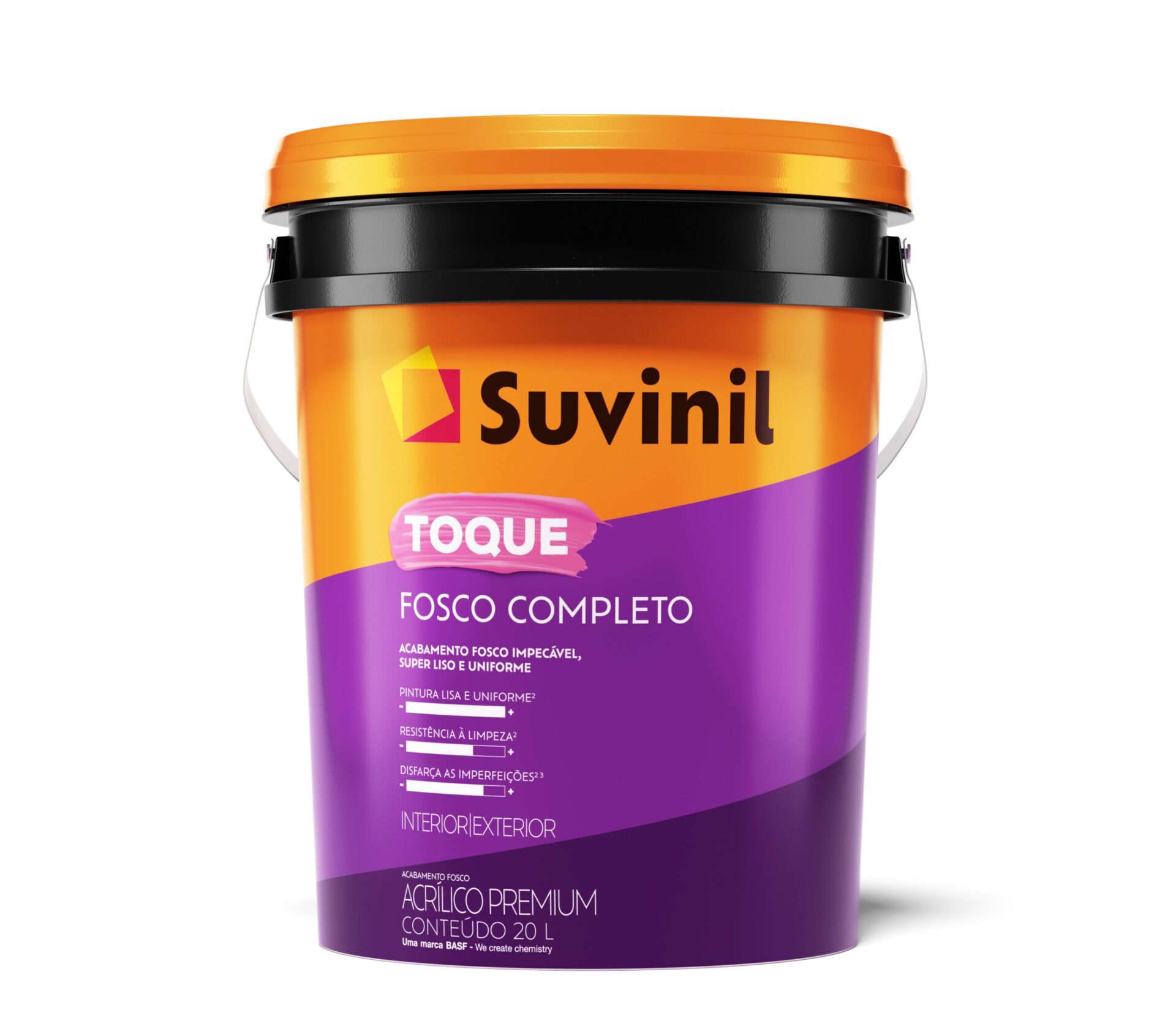 TINTA ACRILICO SUVINIL TOQUE FOSCO COMPLETO CORES - 20L